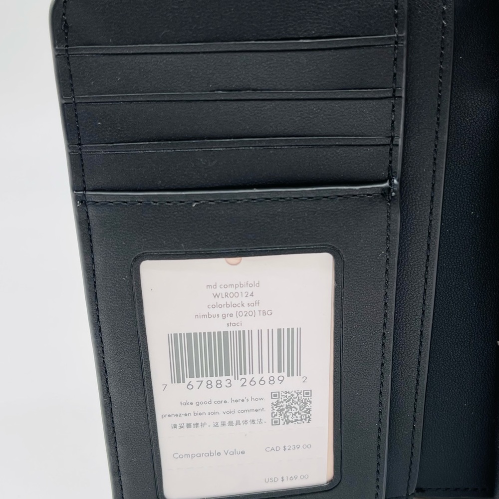 Kate Spade Medium Colorblock Compact Bifold Wallet - Picture 8 of 9